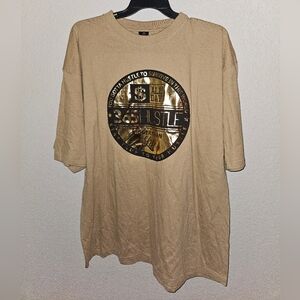 Gold Graphic Tee Hustle 5xl